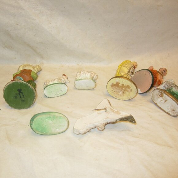 VTG CHALK WARE NATIVITY SET PIECES - Picture 8 of 8